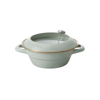 ราคา BRUNO x Fujihoro Enamel Tempura Fryer Pot with Thermometer-BHK283 Size.20cm Blue Green (12406380)