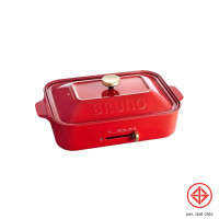 ราคา BRUNO Compact Hot Plate ปลั๊กไทย 220V เตาไฟฟ้าอเนกประสงค์ - เตาถาดเรียบ กระทะไฟฟ้า Red (12405760)