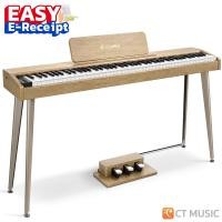 ราคา Donner DDP-60 Upright Digital Piano เปียโนไฟฟ้า พร้อมเก้าอี้ DDP60 DDP 60 Electric Piano Natural (Piano Only) (12424628)