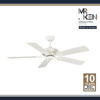 ราคา MR.KEN พัดลมเพดาน รุ่น CASSANDRA DC MOTOR พัดลมเพดานคลาสสิค ขนาด 52" พร้อมรีโมทคอนโทรล WHขาว(รีโมท) (12448165)