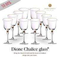 ราคา Dining Vaisselle - Dione Chalice แก้วไวน์คริสตัลขอบทอง หรูหรา แพ็ค 6 หรือ 10 ใบ [พร้อมจัดส่ง] Pack 10 ใบ (12509677)