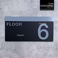 ราคา Designfac,ป้ายบอกชั้น ป้ายชั้น ป้ายหน้าลิฟท์ ป้ายเลข ป้ายอะคริลิค สไตล์โมเดิร์น มินิมอล ลอฟท์ ชั้น 6 (12580336)