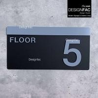 ราคา Designfac,ป้ายบอกชั้น ป้ายชั้น ป้ายหน้าลิฟท์ ป้ายเลข ป้ายอะคริลิค สไตล์โมเดิร์น มินิมอล ลอฟท์ ชั้น 5 (12580335)