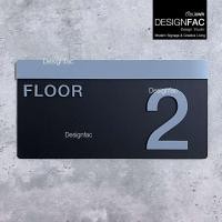 ราคา Designfac,ป้ายบอกชั้น ป้ายชั้น ป้ายหน้าลิฟท์ ป้ายเลข ป้ายอะคริลิค สไตล์โมเดิร์น มินิมอล ลอฟท์ ชั้น 2 (12580332)