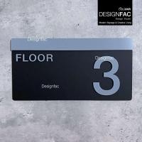 ราคา Designfac,ป้ายบอกชั้น ป้ายชั้น ป้ายหน้าลิฟท์ ป้ายเลข ป้ายอะคริลิค สไตล์โมเดิร์น มินิมอล ลอฟท์ ชั้น 3 (12580333)