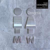 ราคา Designfac,ป้ายสัญลักษณ์ห้องน้ำลายเหลี่ยม ป้ายห้องน้ำชายหญิงและ W,M ทนทาน สไตล์โมเดิร์น มินิมอล ลอฟท์ คู่ชายหญิง+WM (12589475)
