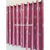 ราคา CDL ผ้าม่าน ม่านหน้าต่างกันยูวี85% ม่านตาไก่สำเร็จรูป ลายปีกนก ก120 ส130 ปีกนกชมพู (12656448)