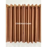 ราคา CDL ม่านหน้าต่าง ผ้าม่านกั้นห้อง ม่านประตู ผ้าม่านกั้นแอร์ เย็บแบบสอดลวด กว้าง100 สูง 150 ซม. พื้นเรียบ#3น้ำตาลแดง (12656126)