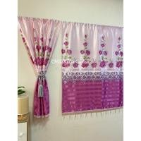 ราคา CDL ผ้าม่านสอดลวด ม่านสอดลวด ม่านเย็บสอดลวด ม่านหน้าต่างร้อยเส้นลวด(ราคา1 ผืน) 100*130 โบตั๋นม่วงสอดลวด (12658577)