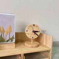 ราคา teddywood นาฬิกาตั้งโต๊ะ นาฬิกาไม้ เดินเงียบ ทำจากไม้แท้จริง ทรงกลม (12671517)