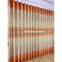 ราคา CDL ผ้าม่านสอดลวด ม่านสอดลวด ม่านเย็บสอดลวด ม่านหน้าต่างร้อยเส้นลวด(ราคา1 ผืน) 100*130 ใบไม้ส้มสอดลวด (12658568)