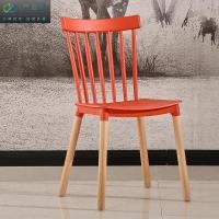 ราคา Decor-A เก้าอี้พลาสติก เก้าอี้ขาไม้บีช เก้าอี้ทานอาหาร เก้าอี้โครงขาไม้ที่นั่งพลาสติกเกรด PP แดง (12823149)