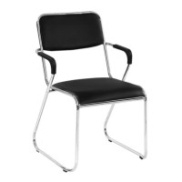 ราคา MEDILA เก้าอี้รับรอง อเนกประสงค์ พร้อมที่จับ รุ่น CH0181BK-H สีดำ (12624667)