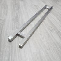 ราคา Handles มือจับประตูสแตนเลสสีดำด้าน มือจับประตูสแตนเลสสีเงินปัดด้าน ทรงเหลี่ยมขาเหลี่ยม ยาว 100 ซม. #6061-BL 6061-SS สีสแตนเลสปัดด้าน (12393860)