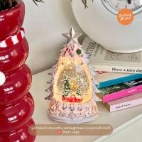 ราคา callingbrown Christmas snow globe snowball คริสต์มาส ของตกแต่งคริสต์มาส ตะเกียงต้นสน ขาว (12794617)