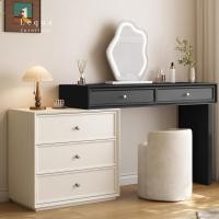 ราคา Lequa.furniture โต๊ะเครื่องแป้ง พร้อมลิ้นชัก สไตล์วินเทจโมเดิร์น ส่งฟรี 100 cm.+ 3 ชั้น (12825107)