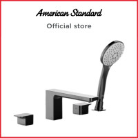 ราคา American Standard ก๊อกผสมอ่างอาบน้ำ แบบติดขอบอ่าง ชนิด 4 รู พร้อมฝักบัวสายอ่อน รุ่น Acacia Evolution | A-1300-700 สี BRD Hard Graphite (12825361)