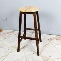 ราคา Decor-A เก้าอี้ไม้ เก้าอี้ทรงสูง เก้าอี้เคาน์เตอร์ เก้าอี้อเนกประสงค์ เฟอร์นิเจอร์แต่งบ้าน เบาะไม้อ่อนขาเข้ม (12826791)