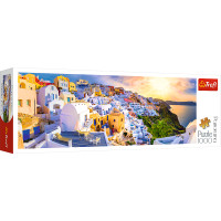 ราคา TREFL Jigsaw Panorama 1000 จิ๊กซอว์ แนวนอน จำนวน 1000 ชิ้น Sunset Santorini (97x34 cm.) นำเข้าจากยุโรป พร้อมส่ง (12826704)