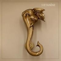 ราคา Metanine รูปปั้นทองเหลือง มือจับประตูงวงช้าง ทองเหลือง 16x29x8 Brown (12814605)