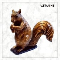 ราคา Metanine รูปปั้นทองเหลือง กระรอก น้ำตาล 10x25x22 Brown (12814624)