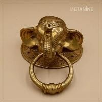 ราคา Metanine รูปปั้นทองเหลือง มือจับหัวช้างทองเหลือง Brass 12x16.5x8.5 (12814593)