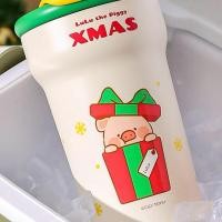 ราคา PP Home แก้วคริสต์มาส สแตนเลส 316 หมูลูลู่ LuLu Christmas แก้วเก็บอุณหภูมิ แก้วมีฝาปิด Tumbler ของขวัญ เทศกาล 69023 Gift Box (760ML) (12827038)