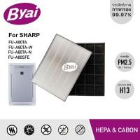 ราคา Byai แผ่นกรองอากาศ HEPA Filter FZ-A80SFE และ กรองคาร์บอน สำหรับเครื่องฟอกอากาศ sharp รุ่น FU-A80TA HEPA+Carbon แผ่นกรองอากาศ (10730051)