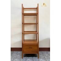 ราคา PF_Phrae | ชั้นวางของไม้สัก 4ชั้น ตู้โชว์ของพร้อมลิ้นชัก สีเนื้อไม้ W55cm.L45cm.H165cm. (10699289)