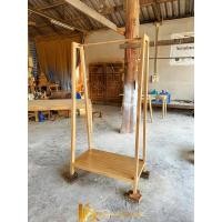 ราคา PF_Phrae | ราวแขวนผ้าไม้สัก ราวตากผ้าไม้สัก ขนาด90x50x170ซม. มี2สีให้เลือก สีมินิมอล W90cm.L65cm.H170cm. (12236767)