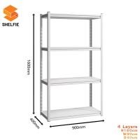 ราคา SHELFIE ชั้นวางของ ชั้นเหล็ก 4 ชั้น ส160x ก90x ล40 cm ขาว Modern (12505952)