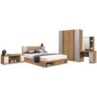ราคา KONCEPT ชุดห้องนอน 6 ฟุต + ตู้วางทีวี 160 ซม + ที่นอน VENUS 6 ฟุต รุ่น MONTEO