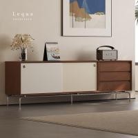 ราคา Lequa.furniture ตู้วางทีวี วินเทจ ตู้วางทีวีไม้ ลิ้นชัก 3 ชั้น และบานเลื่อน จัดส่งฟรี 2.2 เมตร (12827402)