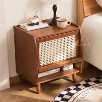 ราคา Loadingofficial-ตู้ข้างเตียงสไตล์มูจิทรงสี่เหลี่ยม มีช่องเก็บของและที่วางหนังสือด้านหน้า สีไม้เข้ม (12827584)