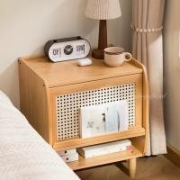 ราคา Loadingofficial-ตู้ข้างเตียงสไตล์มูจิทรงสี่เหลี่ยม มีช่องเก็บของและที่วางหนังสือด้านหน้า สีไม้อ่อน (12827583)