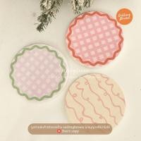 ราคา Callingbrown ที่รองแก้ว แผ่นหินรองแก้ว รองแก้ว แดงฟ้า แผ่นหินดูดซับน้ำ เซ็ต รองแก้ว 3ชิ้น#2 (12829912)