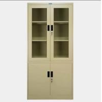 ราคา MEDILA ตู้เหล็กเก็บเอกสาร ตู้เหล็กบานเปิดสูงบนกระจก-ทึบล่าง สีครีม (12513506)