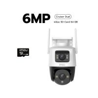 ราคา IMOU Cruiser Dual กล้องวงจรปิด ภายนอก รุ่น มี2เลนส์ คมชัด 6MP 3+3 หมุนได้ 8xดิจิตอลซูม ภาพสี24ชั่วโมง กล้อง+64GB (12599023)