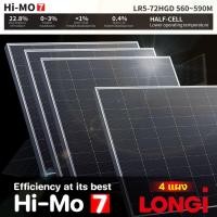 ราคา LONGI Bifacial solar panel แผงโซลาร์เซลล์ 580W แผงสองหน้า 4 แผง รุ่น HIMO-7 normal (12594400)