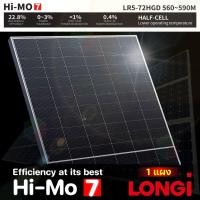 ราคา LONGI Bifacial solar panel แผงโซลาร์เซลล์ 580W แผงสองหน้า 1 แผง รุ่น HIMO-7 normal (12594399)