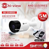 ราคา Hi-view รุ่น HA-554B502 กล้องวงจรปิด AHD Bullet Camera 5MP 4in1 พร้อมAdapter 12V normal (12598969)