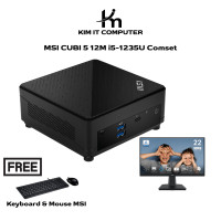 ราคา MiniPC MSI Cubi 5 12M-415BTH Core i5-1235U/8GB/500GB M.2 SSD รับประกัน 3ปี Cubi 5+MP225 21.5" (12830044)