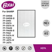 ราคา Byai แผ่นกรองฝุ่น FZ-F50HFE และกรองคาร์บอน Sharp รุ่น FP-G50TA-W FP-GM50B-B FP-G50TA FP-GM50B FP-GM50 FU-Z35TA FP-FM40B แผ่นกรองฝุ่น HEPA (10730047)