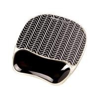 ราคา Fellowes แท่นเจลรองข้อมือเพื่อสุขภาพ สำหรับเมาส์ รุ่น Mousepad Wrist Support - Chevron Black Chevron (11049970)