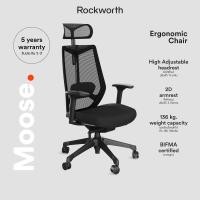 ราคา Rockworth เก้าอี้ทำงาน MOOSE Highback สีดำ (10396922)