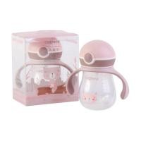 ราคา Pump Nom Happy Camera แก้วหัดดื่มหลอดเด้ง Baby Training Cup step 3 สำหรับเด็ก 6 เดือนขึ้นไป กดปุ่ม *หมาป่า-ชมพู (12304179)