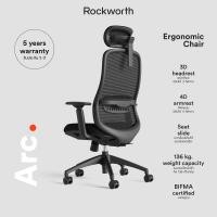 ราคา Rockworth เก้าอี้ทำงาน ARC Highback สีดำ (12775649)