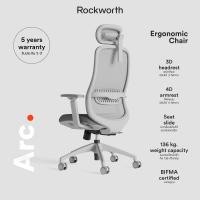 ราคา Rockworth เก้าอี้ทำงาน ARC Highback สีขาว (12775650)