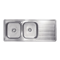 ราคา TEKA อ่างล้างจาน 2 หลุม 1 ที่พัก รุ่น T PLUS 2B 1D สแตนเลส สแตนเลส (10244030)