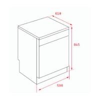 ราคา TEKA เครื่องล้างจานตั้งพื้น รุ่น LP9 840 Inox สแตนเลส (10874836)